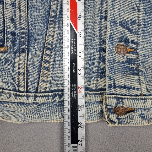 Vintage Levis Denim Trucker Jacket Mens Large‎ Blue Acid Washed USA 70507 0510 - Picture 7 of 16